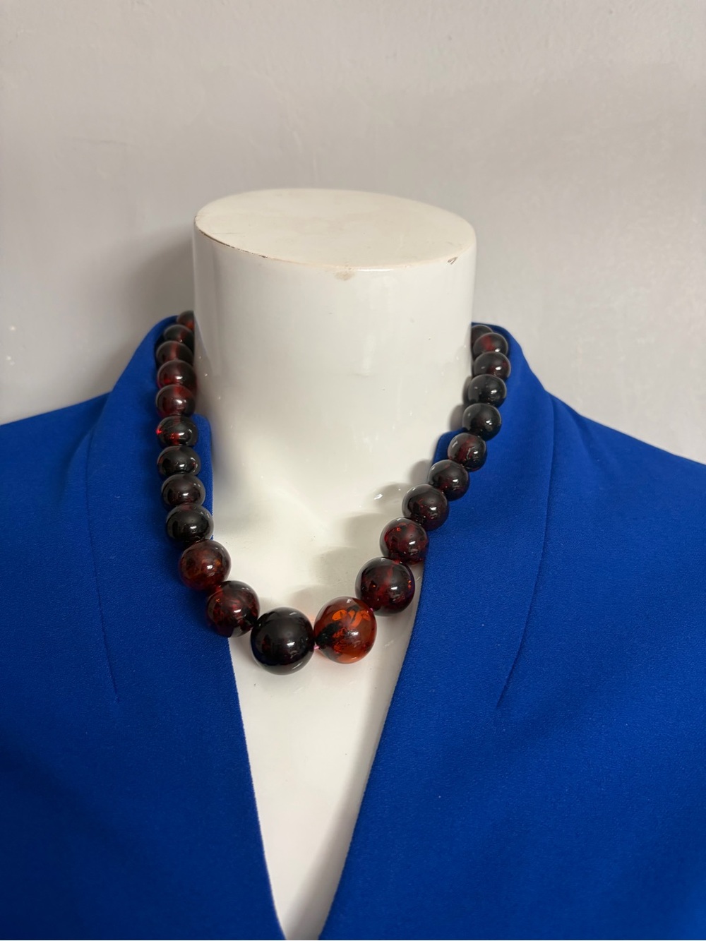 Dark Red and Black Bead Necklace & Earring set - Women Jewelry